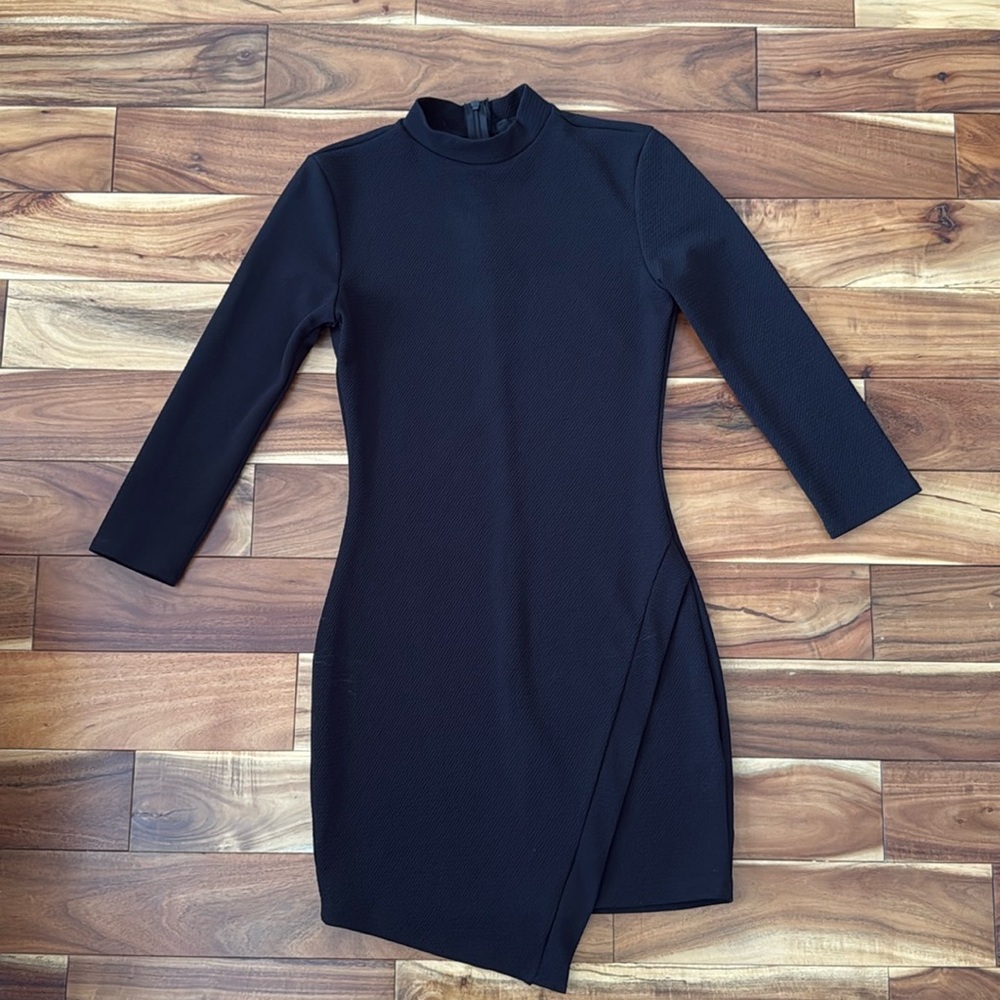 Mini dress with asym hem